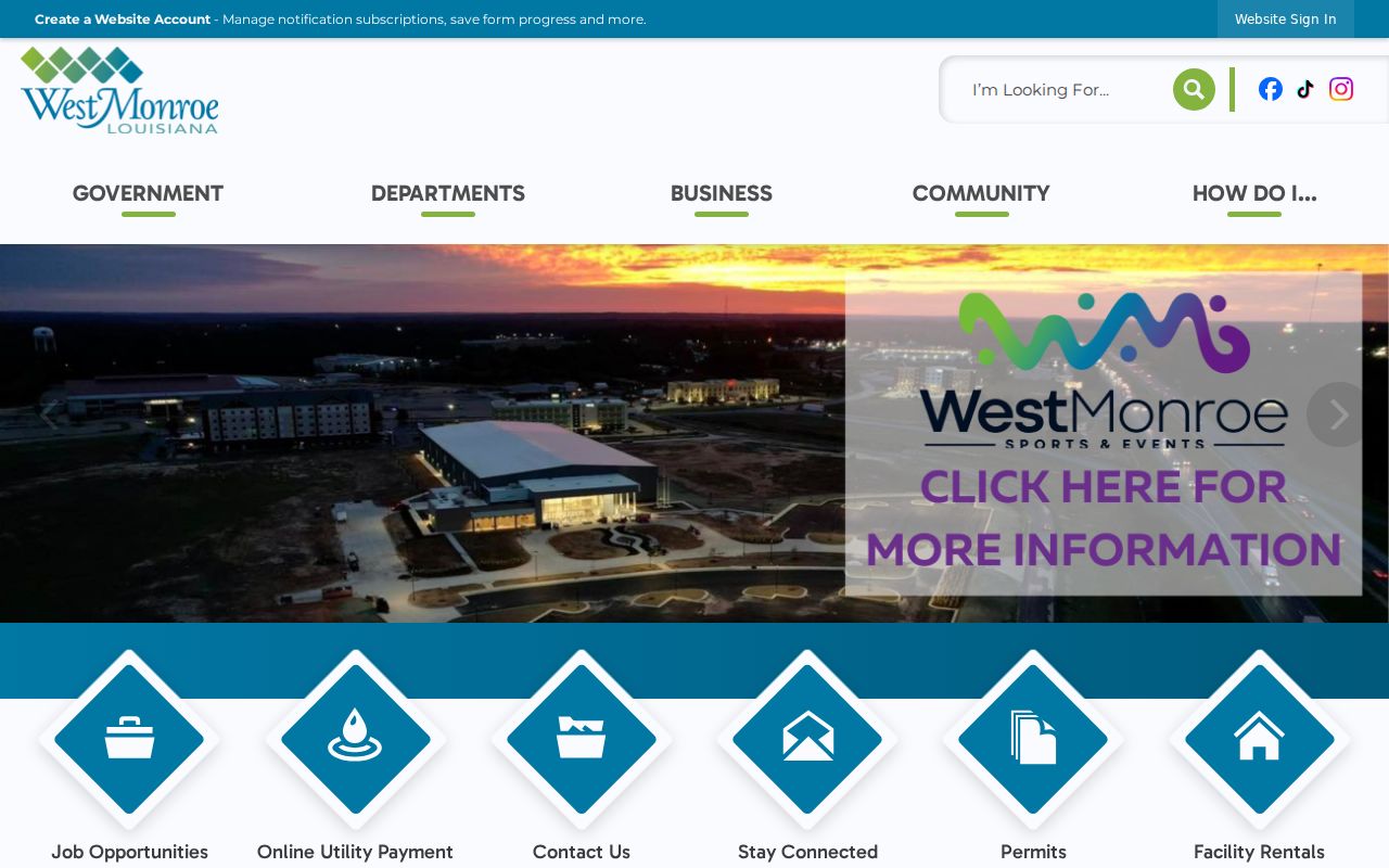 West Monroe City Court divisions and jurisdiction page covering municipal warrant matters